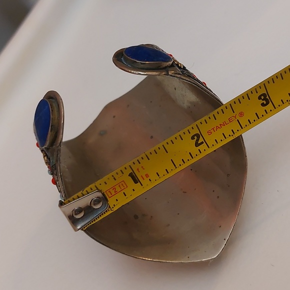 Statement Piece Lapis Lazuli Cuff Bracelet - Picture 10 of 12